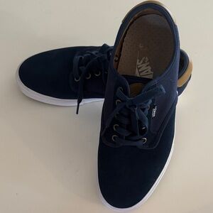 Vans Men's Chima Ferguson Ultra Cush Navy Sneakers with White Sole